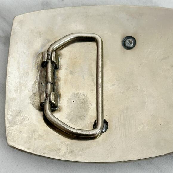 L Letter Initial Monogram Silver Tone Belt Buckle - Picture 13 of 14